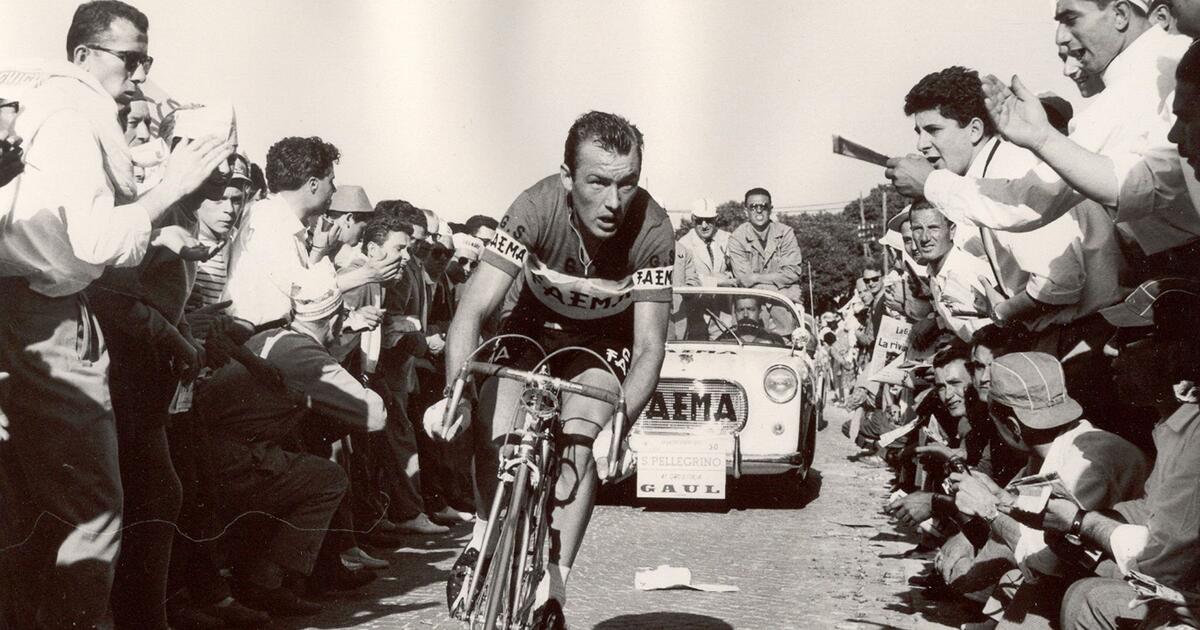 Giro 1956 de Engel van het Gebergte overleeft de storm op de Monte