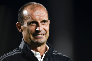 MONZA, ITALY - July 31, 2021: Massimiliano Allegri, head coach of Juventus FC, looks on at the end of the Luigi Berlusconi Trophy football match between AC Monza and Juventus FC. Juventus FC won 2-1 o