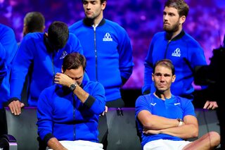 Roger Federer in tranen na laatste wedstrijd in zijn tenniscarrière