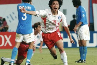 Ahn Jung-hwan avec la Corée du Sud face à l'Italie au Mondial
