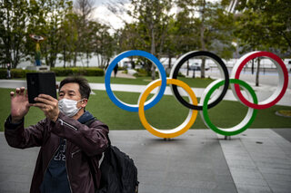 Enkel Japanse fans mogen naar de Olympische Spelen.