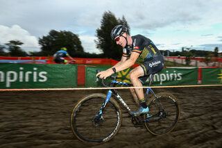 Toon Aerts pictured in action during the men's elite race at the 'Poldercross' cyclocross