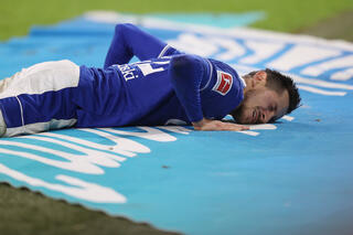 FC Schalke 04 - 1. FC Union 18.10. 2020 Steven Skrzybski Schalke 04 nach vergebener Torchance Fussball, Herren, Saison 2020/2021, 1. Bundesliga 4. Spieltag, FC Schalke 04 - 1. FC Union Berlin