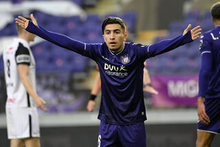 Anderlecht's Anouar Ait El Hadj pictured during a soccer match between RSCA Royal Sporting Club Anderlecht and KRC Genk, Saturday 15 May 2021 in Anderlecht, on the fourth day of the 'Champions' play-o