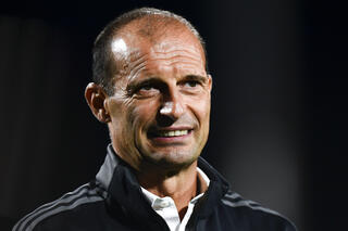 MONZA, ITALY - July 31, 2021: Massimiliano Allegri, head coach of Juventus FC, looks on at the end of the Luigi Berlusconi Trophy football match between AC Monza and Juventus FC. Juventus FC won 2-1 o