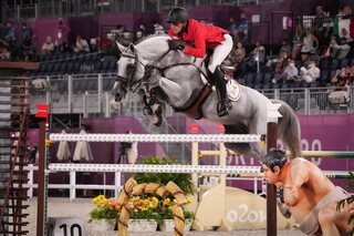 Gregory Wathelet (BEL) riding Nevados S during the Jumping Individual Qualifier at Equestrian Park on August 3, 2021 in Tokyo, Japan. (Photo by Pierre Costabadie/Icon Sport)