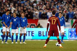 Le Portugal de Cristiano Ronaldo contre l'Italie en 2008