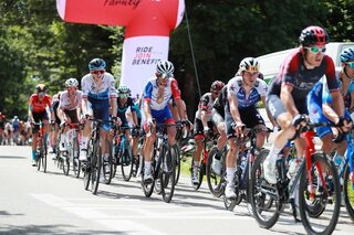 Ook Remco Evenpoel (3de rechts) behoort bij de favorieten in de Ronde van Zwitserland
