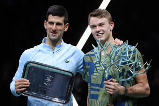 Holger Rune et Djokovic au Rolex Paris Masters