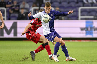Thorgan Hazard avec Anderlecht contre le Club de Bruges
