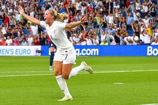 Engeland viert een doelpunt op het EK 2022