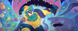 Aquaman monte sur le trône des océans de Cartoon Network