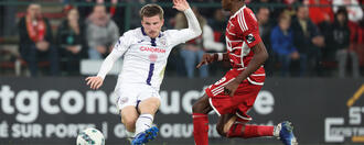 RSCA Futures Theo Leoni pictured during a soccer match between RSC  Anderlecht Futures and KMSK Deinz