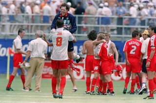 8: Preud’homme gidst België met enkele wereldsaves naar stuntzege tegen Nederland op WK 1994