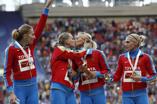 Kseniya Ryzhova et Tatyana Firova en 2013 à Moscou