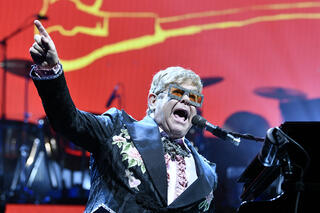 Elton John op een concert in 2019