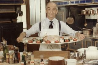 Louis de Funès dans l'un des meilleurs films sur la nourriture et la cuisine, L'aile ou la cuisse.