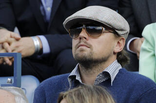 Leonardo DiCaprio kijkt graag naar tenniswedstrijden