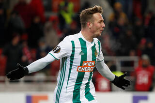 Soccer Football - Europa League - Group Stage - Group G - Spartak Moscow v Rapid Vienna - Spartak Stadium, Moscow, Russia - November 29, 2018 Rapid Wien's Philipp Schobesberger celebrates scoring thei