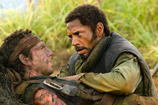 Ben Stiller en Robert Downey Jr. in "Tropic Thunder"