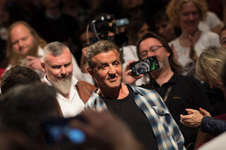 Sylvester Stallone donnant une masterclass lors de la 72ème édition du Festival de Cannes en 2019
