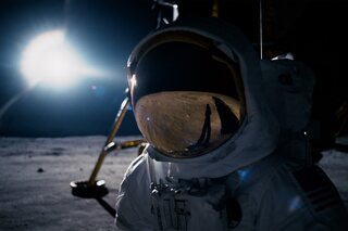 Armstong (Ryan Gosling) on the moon in 'First Man'