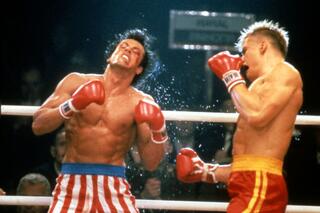 Sylvester Stallone et Dolph Lundgren dans 'Rocky IV'