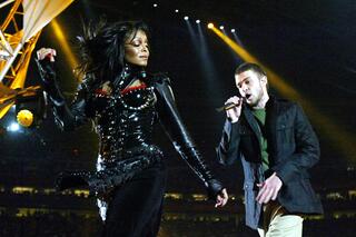 Janet Jackson & Justin Timberlake during Super Bowl