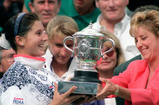 Monical Seles na haar epische wedstrijd tegen Steffi Graf op Roland Garros