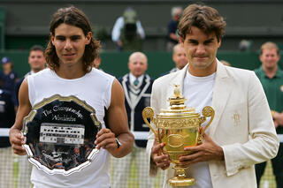 Rafael Nadal en Roger Federer