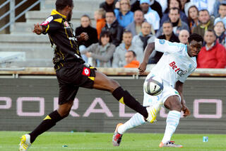 Taiwo scoorde een gelukkig doelpunt tegen Sochaux