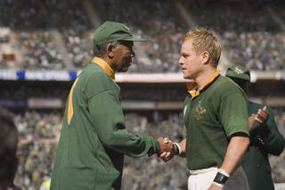 Morgan Freeman Matt Damon Invictus Nelson Mandela Fracois Pienaar Springbok rugby