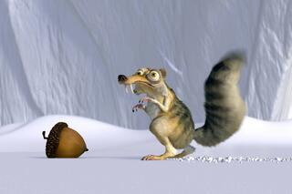 Scrat, l'animal fou du film d'animation l'Age de glace.