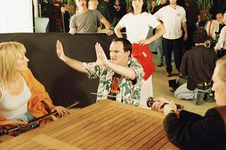 Quentin Tarantino, réalisateur exigeant, sur le tournage du film culte Kill Bill.