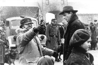 Liam Neeson & Steven Spielberg sur le tournage du film