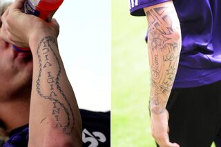 Voetballers en hun tattoos