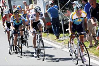 Contador in actie tijdens zijn Tourzege in 2009