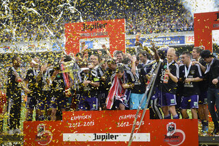 Anderlecht Zulte-Waregem champion Jupiler Pro League celebrate