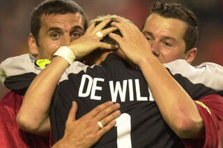 Filip De Wilde loupe ses sorties contre la Turquie à l'Euro 2000