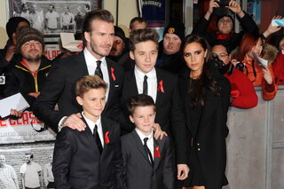 David Beckham en zijn drie zonen