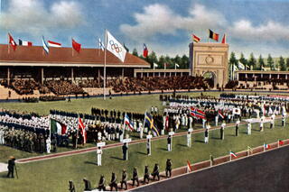 De openingsceremonie van de Olympische Spelen in Antwerpen
