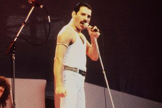 Freddie Mercury et Queen lors du Live Aid en 1985