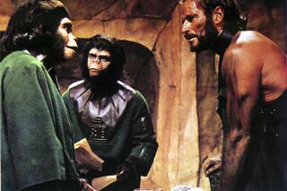 Charton Heston in Planet of the Apes.