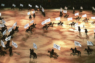 Une chorégraphie de 120 chevaux lors de la cérémonie d'ouverture des JO de Sydney 2000