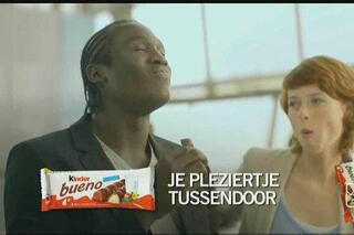 Romelu Lukaku in de Kinder Bueno-commercial