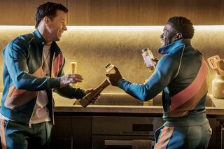 Mark Wahlberg en Kevin Hart in 'Me Time'