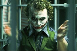Heath Ledgers speelde de iconische rol van de Joker.