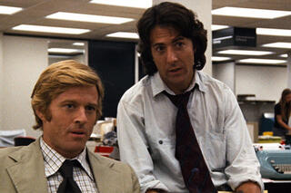 Robert Redford en Dustin Hoffman in 'All the President's Men'