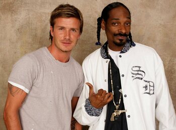 David Beckham en Snoop Dogg