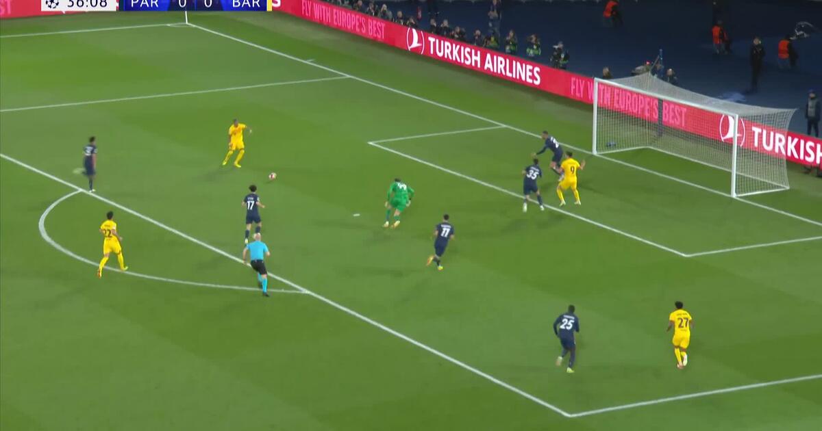Goal: Paris Saint-Germain 0 - 1 Barcelona, 37′ Raphinha